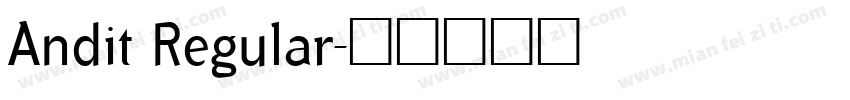Andit Regular字体转换